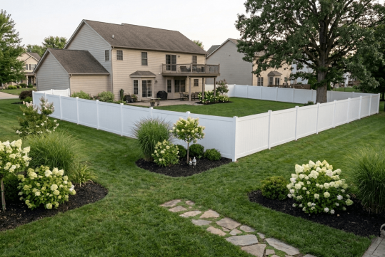 Cambridge Privacy Fence installed in a backyard