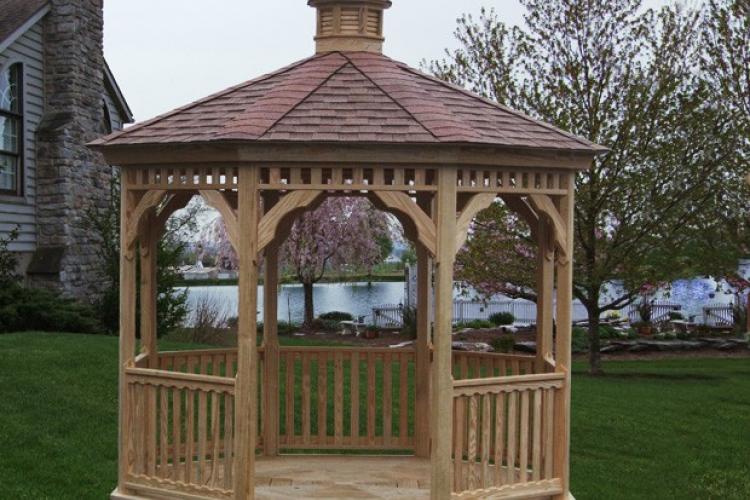 standard wood octagon gazebo