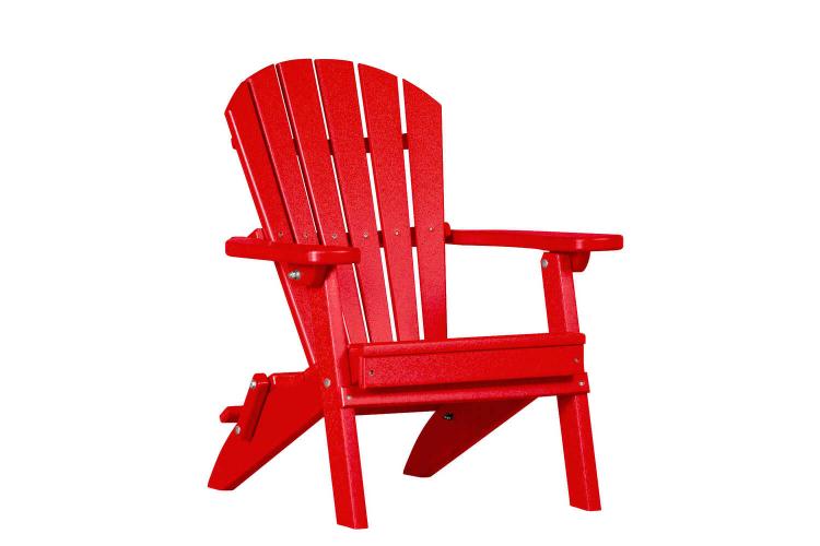 Merriweather Bright Red Folding Child's Adirondack Chair