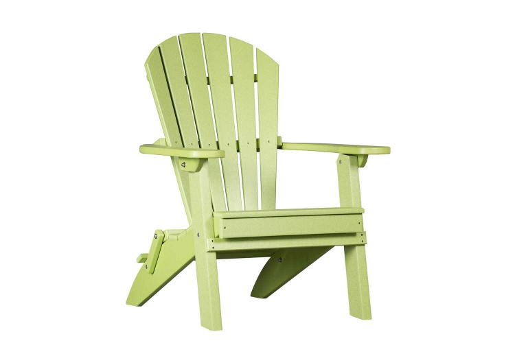 Merriweather Lime Green Folding Child's Adirondack Chair