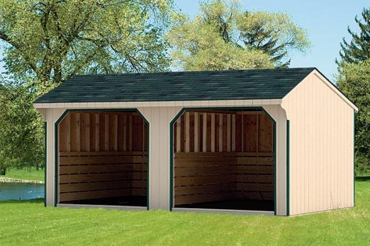 double horse barn