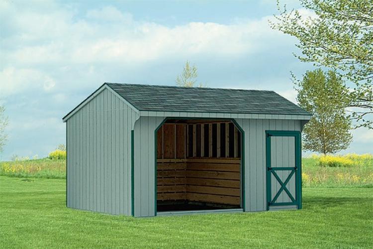 horse barn with feed room