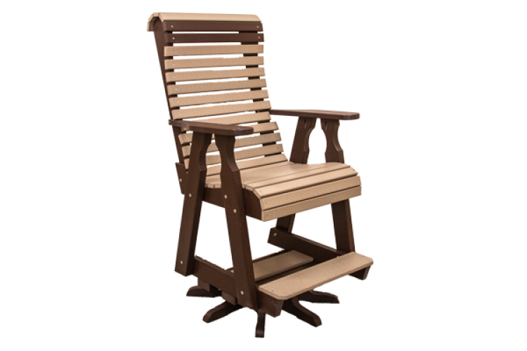 Country Garden Rollback Swivel Pub Chair