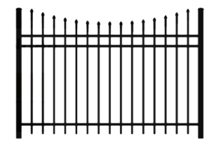model 3131 concave spear regis aluminum fence for sale