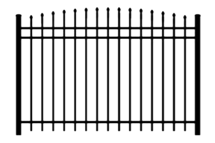 model 3131 convex spear regis aluminum fence for sale
