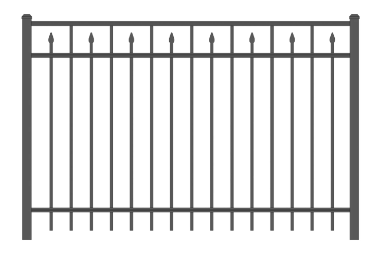 model 3233 picket bottom regis aluminum fence for sale