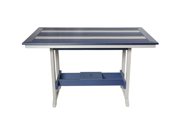 36" x 60" Seabreak Table Seashell & Patriot Blue