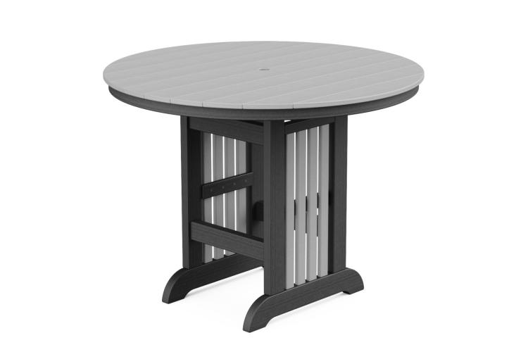 48" Farmhouse Round Mission Bar Table