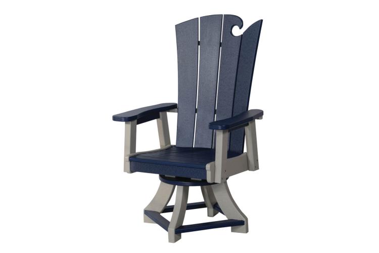 OceanWavz Swivel Dining Chair Blue & White