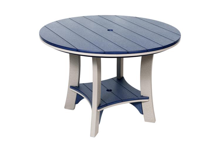 Serenity 43" Round Dining Table Blue & White