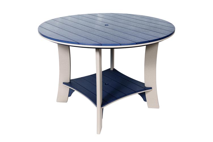 Serenity 60" Round Bar Table Blue & White