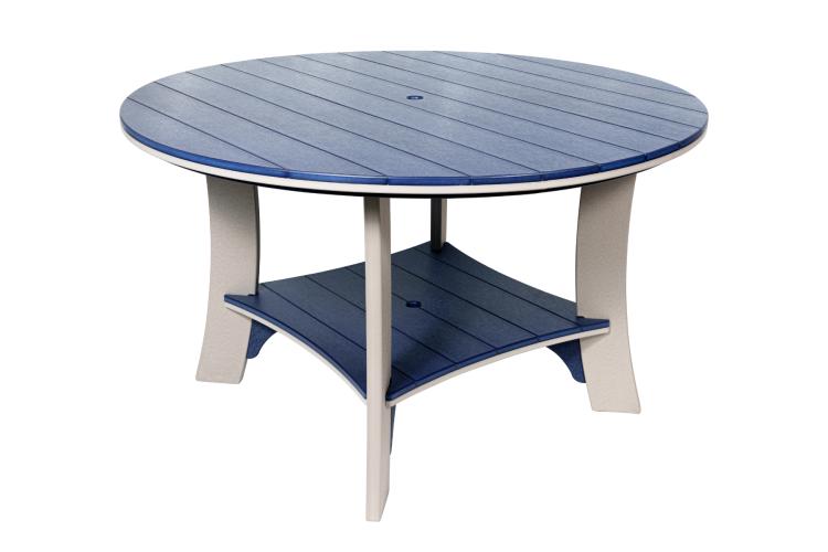 Serenity 60" Round Counter Table Blue & White