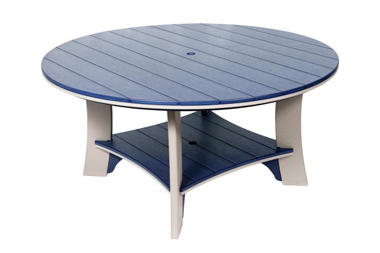 Serenity 60" Round Dining Table Blue & White