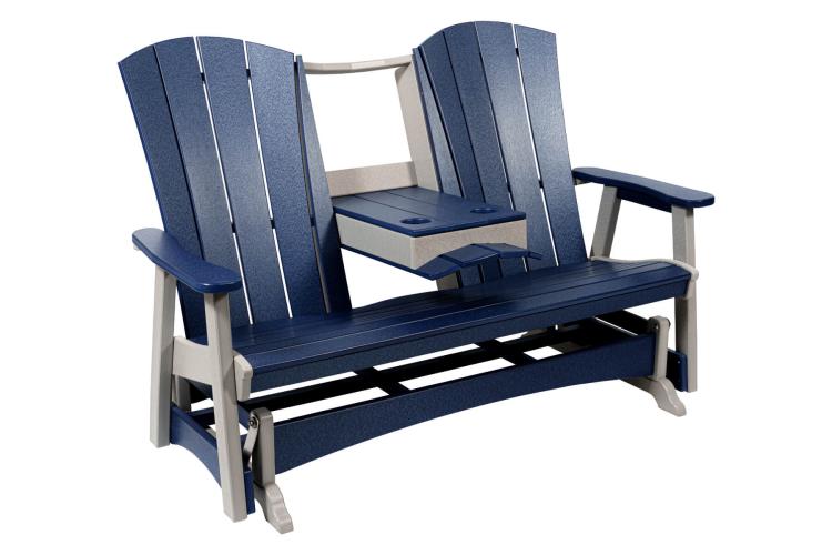 Serenity Triple Glider with Console Blue & White