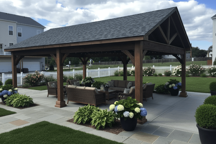 18' x 24' Wood Aframe Pavilion