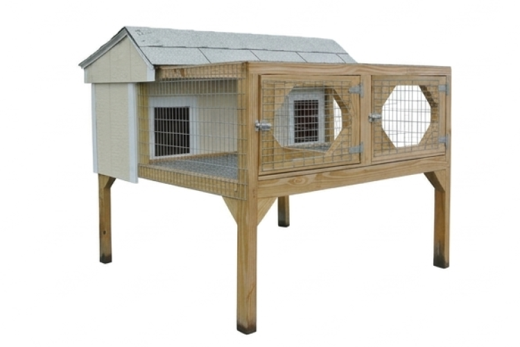 Double Rabbit Hutch Front