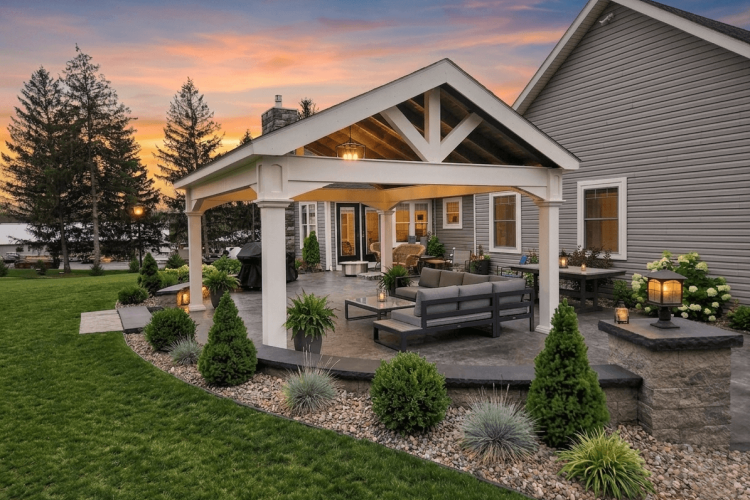 Custom Built 14x16 Vinyl A-frame Pavilion