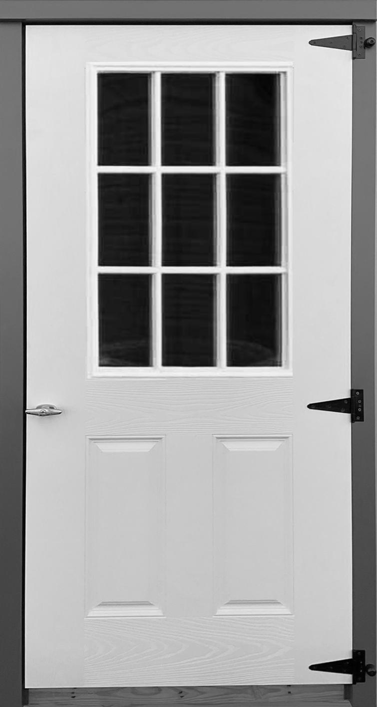 9 lite fiberglass door